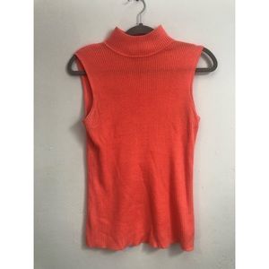 Coral Sleeveless Blouse
